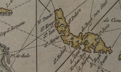 Alte Karte von Curacao