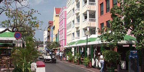 Strasse in Willemstad, Curacao